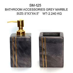 Grey Marble Bathroom Set