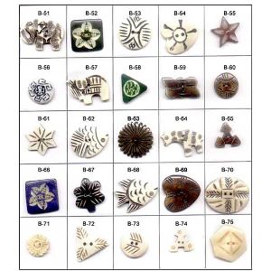 Bone Beads Buttons