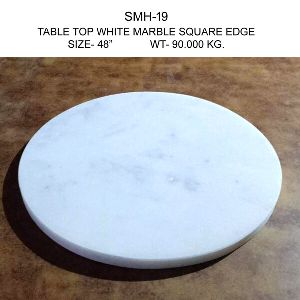 White Marble Square Edge Table Top