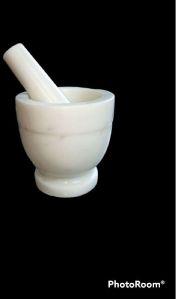 Carved Marble Mortar & Pestle