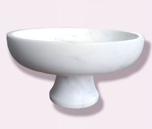 White Marble Serving Bowl