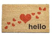 Natural Printed Coir Door Mats - Hello - CB45x75-02-05