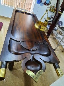 Wooden folding massage table