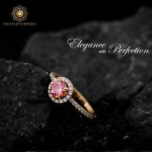 Pink Stone Lab Grown Diamond Ring