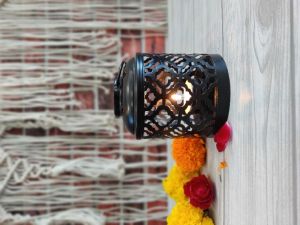 Metal Candle Holder for Home Decortion, Perforated Candle Holder Holder for Diwali Decoration