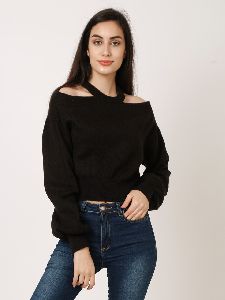 Ladies Winter Cold Shoulder Top