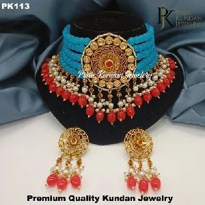 Kundan Choker Necklace Set (PK 113)