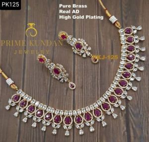 PK-125 American Diamond Necklace Set