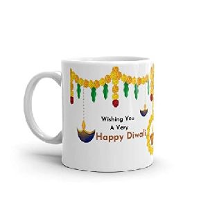 Diwali Gift for Family Friends Wishing You A Very Happy Diwali Printed Ceramic Coffee Mug