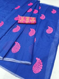 Beautiful chenderi cotton saree pc-45