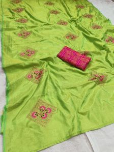 beautiful silk saree presnted by patankar fab pc-43