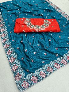 Embroidery silk saree pc-50