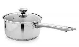Stainless Steel Straight Induction Bottom Saucepan with Lid