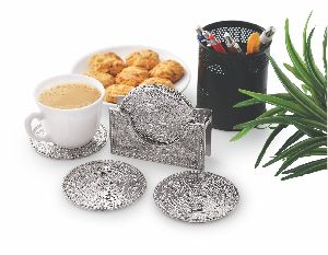Silver Tea Coaster Set