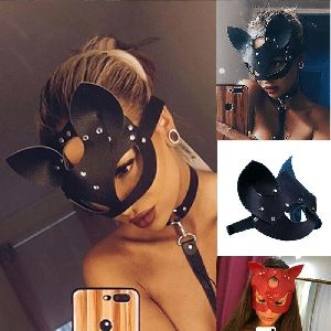 Leather Cat Eye Mask