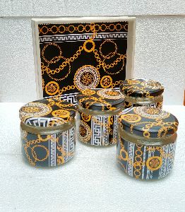 Handcrafted Jar Set with Tray