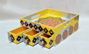 Handicraft Tray with Multi Drawer