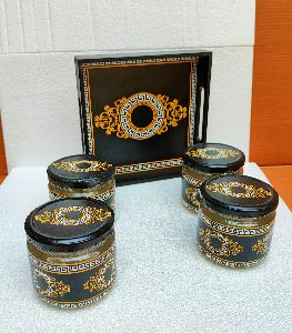 Round Jar Tray Set