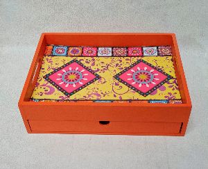 Serving Tray with Drawer