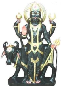 4 Feet Marble Shani Dev Statue