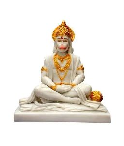 Marble White Hanuman Statue