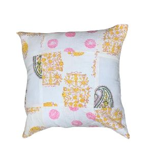 A-CC-C-W-0012 Hand Block Printed Cushion Cover