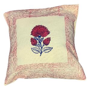 A-CC-C-Y-0027 Hand Block Printed Cushion Cover