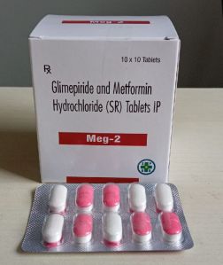 Glimepiride 2mg and Metformin SR 500mg Tablets