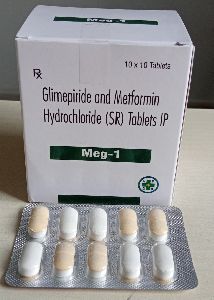Metformin SR 500mg and Glimepiride 1mg Tablets