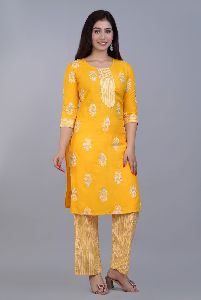 Rayon Palazzo Kurti Set