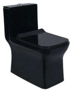 106 Black Designer One Piece Water Closet