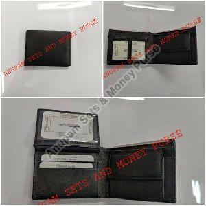 Mens Black Leather Wallet