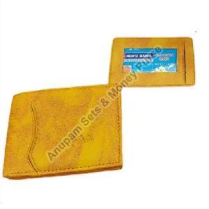 Mens Yellow Leather Wallet