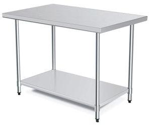 Stainless Steel Counter Table with One Shelves