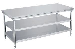 Stainless Steel Counter Table with Two Shelves