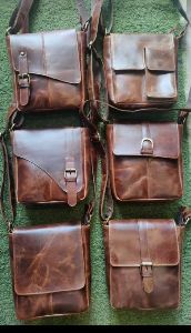 Plain Leather Shoulder Bags