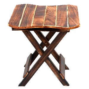 Foldable Small Square Wooden Stool End Table