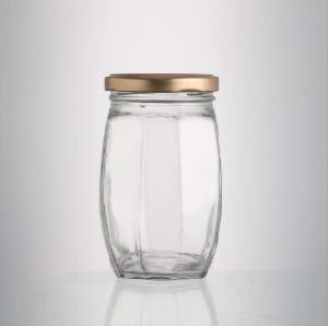 Octagonal Glass Jar