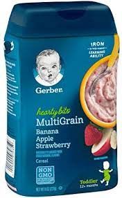 Gerber, Hearty Bits, MultiGrain Cereal, 12+ Months, Banana, Apple, Strawberry, 8 oz (227 g)