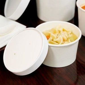 Round White Paper Food Containers