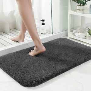 Microfiber Anti skid doormat bathroom mat with tpr backing