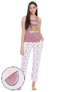 Clovia Cotton Top and Pyjama Set