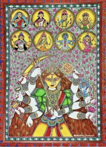 Durga Mata Madhubani Paintings