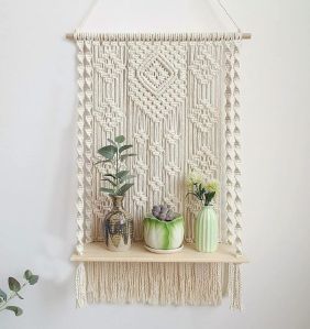 Macrame shelf