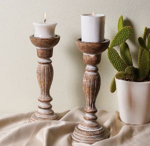 wooden candle