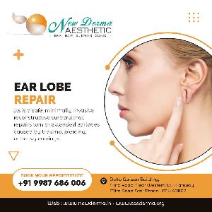 Ear lobe repair in newderma aesthetic clinic mira bhyander