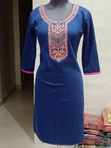 REYON SLUB EMBROIDERY KURTIS