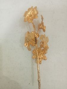 orchid flower gold plated