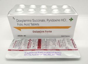 Doxylamine Succinate 20 mg, Pyridoxine hcl 20 mg, Folic acid 5 mg Tablets