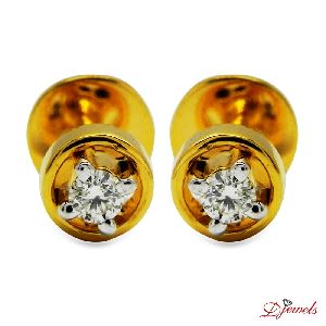 Yellow Gold Diamond Earring for Girl's